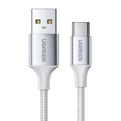 UGREEN Braided cable USB-A - USB-C QC 3.0 3A 1m - white
