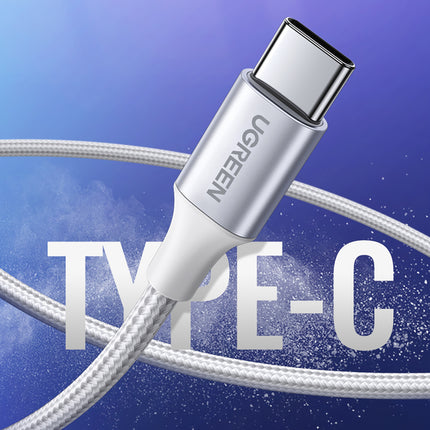 UGREEN Braided cable USB-A - USB-C QC 3.0 3A 1m - white – image 2