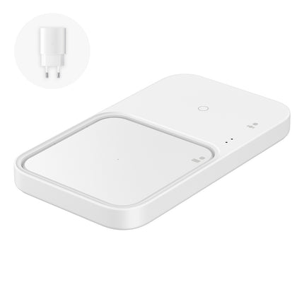 SAMSUNG Samsung Wireless Charger Duo 15W inductive charger + mains charger and cable - white