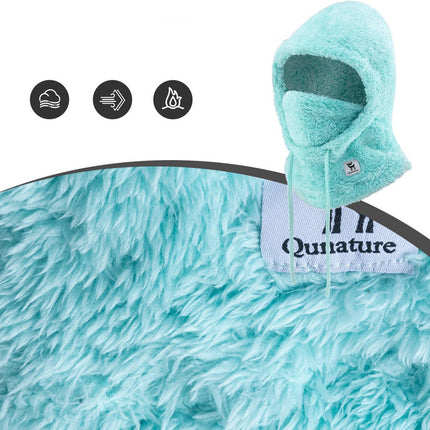 Qunature Warm Arctic Velvet winter ski balaclava made of fur, size M - mint – image 4