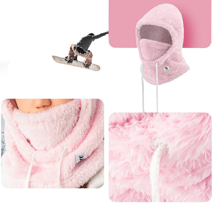 Qunature Warm Arctic Velvet winter ski balaclava made of fur, size M - pink – image 11