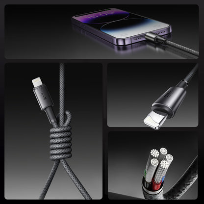 JOYROOM USB-A - iPhone Lightning cable with organizer, magnetic holder, 1.2 m - gray – image 11