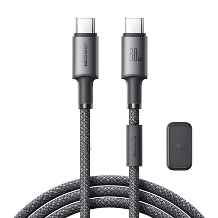 JOYROOM USB-C - USB-C cable with organizer and magnetic holder, 1.2 m - gray
