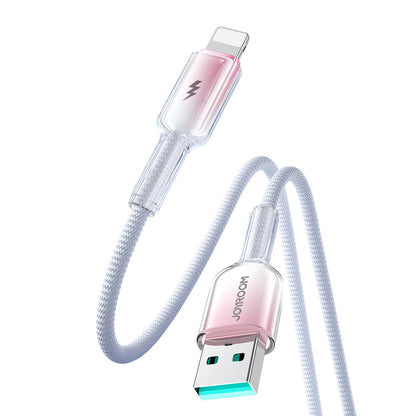JOYROOM Crystal-Clear Series 3A USB-A - iPhone Lightning cable 1.2m - white – image 3