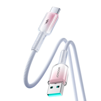 JOYROOM Crystal-Clear Series 3A USB-A - USB-C cable 1.2m - white – image 3