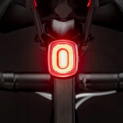 ROCKBROS Red rear LED bicycle light, STOP USB-C braking system - black – image 5