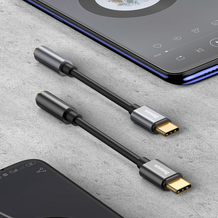 BASEUS USB-C headphone adapter - mini jack 3.5mm DAC 24 bit 48KHz - gray – image 9