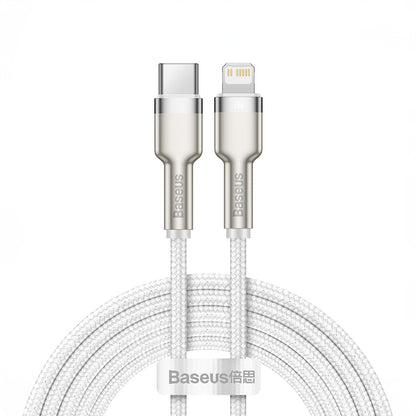 BASEUS iPhone USB-C cable - Lightning Series Metal Data 20W PD 2m - white