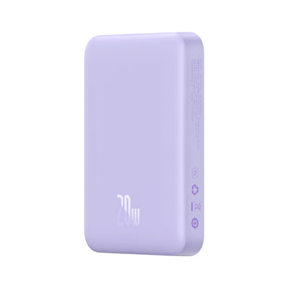 BASEUS Magnetic induction powerbank 10000mAh 20W + USB-C cable - purple