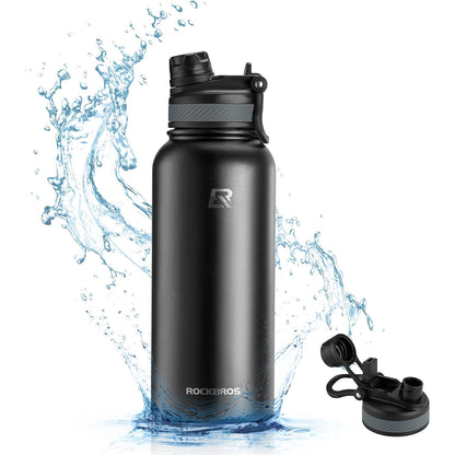 ROCKBROS Bicycle bottle, thermal bottle for drinks, stainless steel, 530 ml - black – image 2