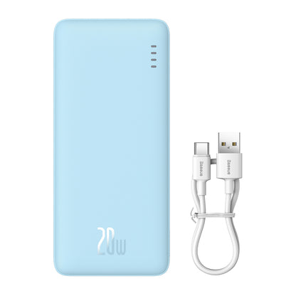 BASEUS Powerbank 20000mAh Airpow 20W with USB-A - USB-C cable 50cm - blue