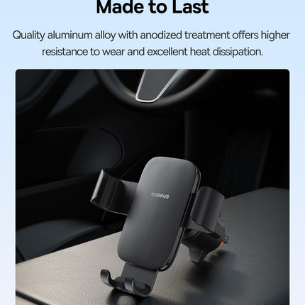 BASEUS Metal Age 3 gravity car phone holder for air vent - black – image 5