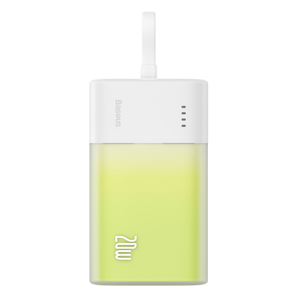 BASEUS Powerbank Popsicle 5200mAh 20W with Lightning cable 60W/20V/3A/30cm - white and green