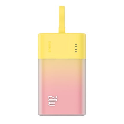 BASEUS Powerbank Popsicle 5200mAh 20W with Lightning cable 60W/20V/3A/30cm - yellow-pink