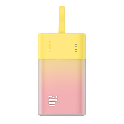 BASEUS Powerbank Popsicle 5200mAh 20W with Lightning cable 60W/20V/3A/30cm - yellow-pink