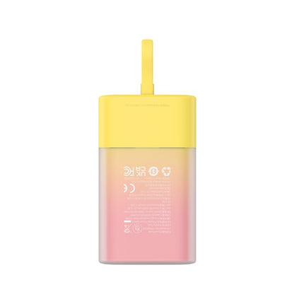 BASEUS Powerbank Popsicle 5200mAh 20W with Lightning cable 60W/20V/3A/30cm - yellow-pink – image 4