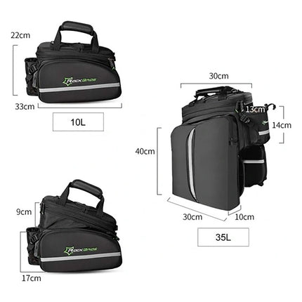 ROCKBROS Bicycle trunk bag 35l with fold-out pockets A6-03BK - black – image 9