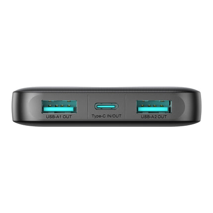 JOYROOM Powerbank JR-PBF12 10000mAh 2.4A 2x USB-A 1x USB-C - black – image 6
