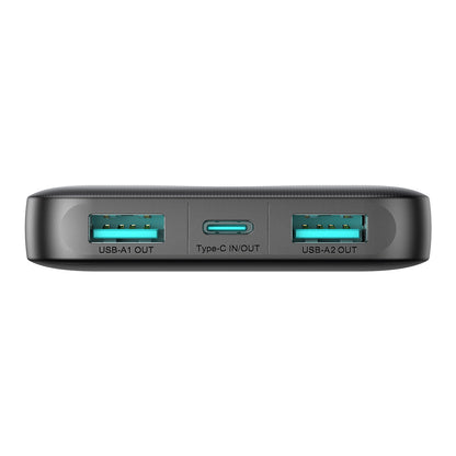 JOYROOM Powerbank JR-PBF12 10000mAh 2.4A 2x USB-A 1x USB-C - black – image 6