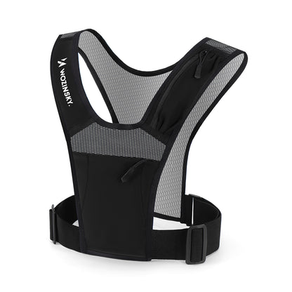 WOZINSKY Reflective running vest with pockets - black