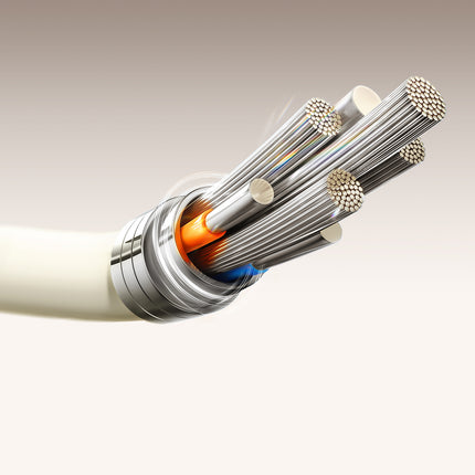 JOYROOM USB-C - USB-C cable with fluorescent tip 60W 1.2m - beige – image 3