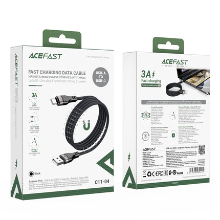 ACEFAST USB-A - USB-C 3A cable with magnetic organizer 1.2m - black – image 8