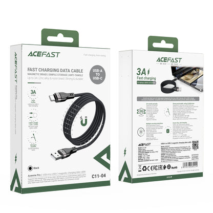 ACEFAST USB-A - USB-C 3A cable with magnetic organizer 1.2m - black – image 8