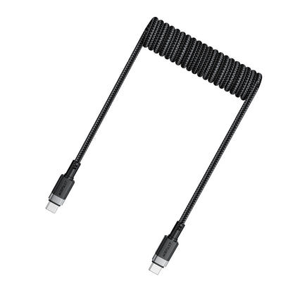 ACEFAST Spiral cable USB-A - USB-C 480Mb/s 3A 1.2m - black – image 9