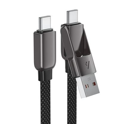 ACEFAST Cable USB-C - USB-A / USB-C 480Mb/s 3A 0.2m - black – image 4
