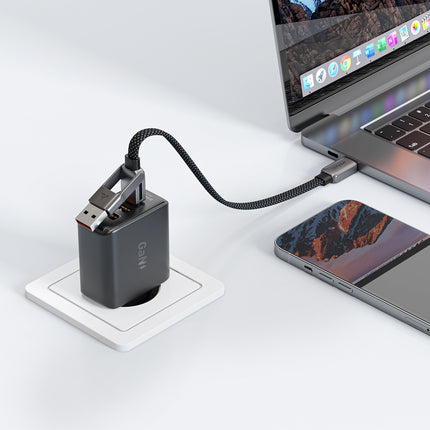 ACEFAST Cable USB-C - USB-A / USB-C 480Mb/s 3A 0.2m - black – image 6