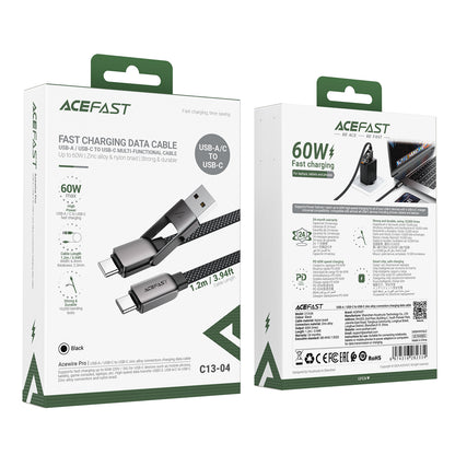 ACEFAST Cable USB-C - USB-A / USB-C 480Mb/s 3A 1.2m - black – image 7