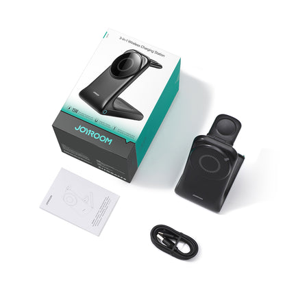 JOYROOM 3in1 wireless charger charging station with MagSafe - black – image 3