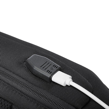 WOZINSKY Premium one-shoulder anti-theft city backpack with organizer and USB - black – image 7