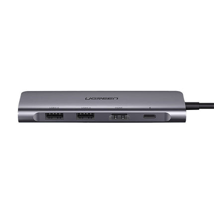 UGREEN 6in1 HUB adapter USB-C - HDMI USB-A USB-C PD SD TF reader - gray – image 3