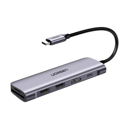 UGREEN 6in1 HUB adapter USB-C - HDMI USB-A USB-C PD SD TF reader - gray – image 9