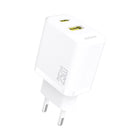 DUDAO 25W USB-A USB-C fast charger - white