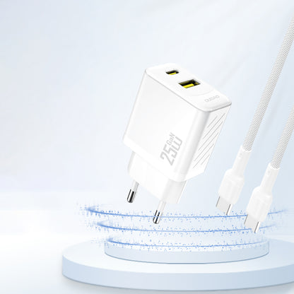 DUDAO 25W USB-A USB-C fast charger - white – image 2