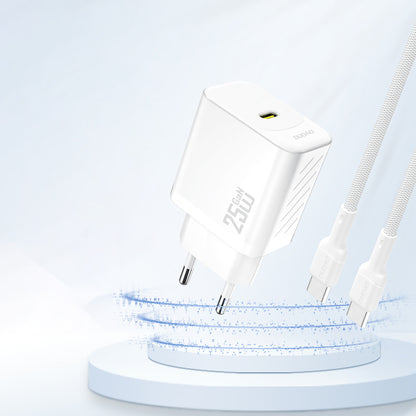 DUDAO 25W GaN USB-C wall charger - white – image 3