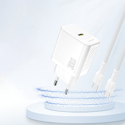 DUDAO 30W PD GaN USB-C fast charger - white – image 2