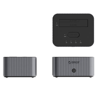 ORICO IT28E-C docking station with cloning function for 2 M.2 NVME 2.5'' / 3.5 HDD / 2.5'' SSD drives - gray – image 2