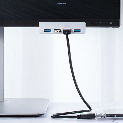 ORICO Hub splitter MH4PU with a clamp for a 4x USB-A monitor desk - silver – image 4
