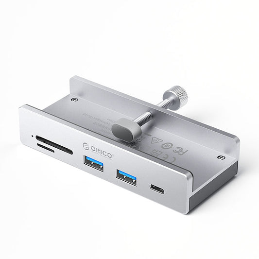 ORICO MH5PC hub mounted on USB-C / USB-A USB-C SD TF clamp - silver