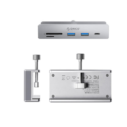 ORICO MH5PC hub mounted on USB-C / USB-A USB-C SD TF clamp - silver – image 2