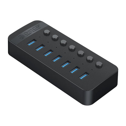 ORICO CT2U3-7AB hub with 7x USB-A switches - black
