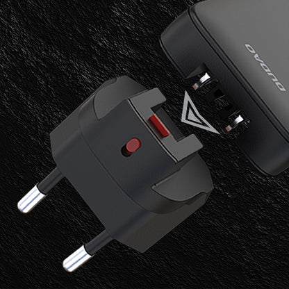 DUDAO Ultra-thin GaN 65W USB-A USB-C PD Travel Charger EU/US - Black – image 3