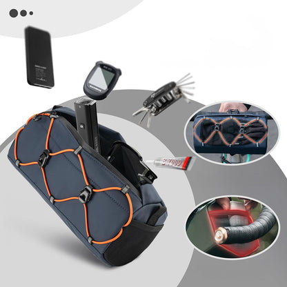 ROCKBROS Bicycle bag attached to handlebars 2.2 l - blue – image 9