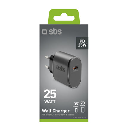 SBS Power Delivery USB-C 25W wall charger - black – image 3