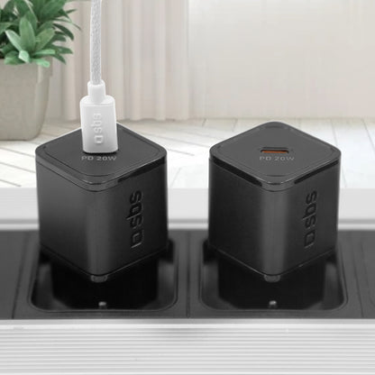 SBS Power Delivery GaN USB-C 20W wall charger - black – image 3