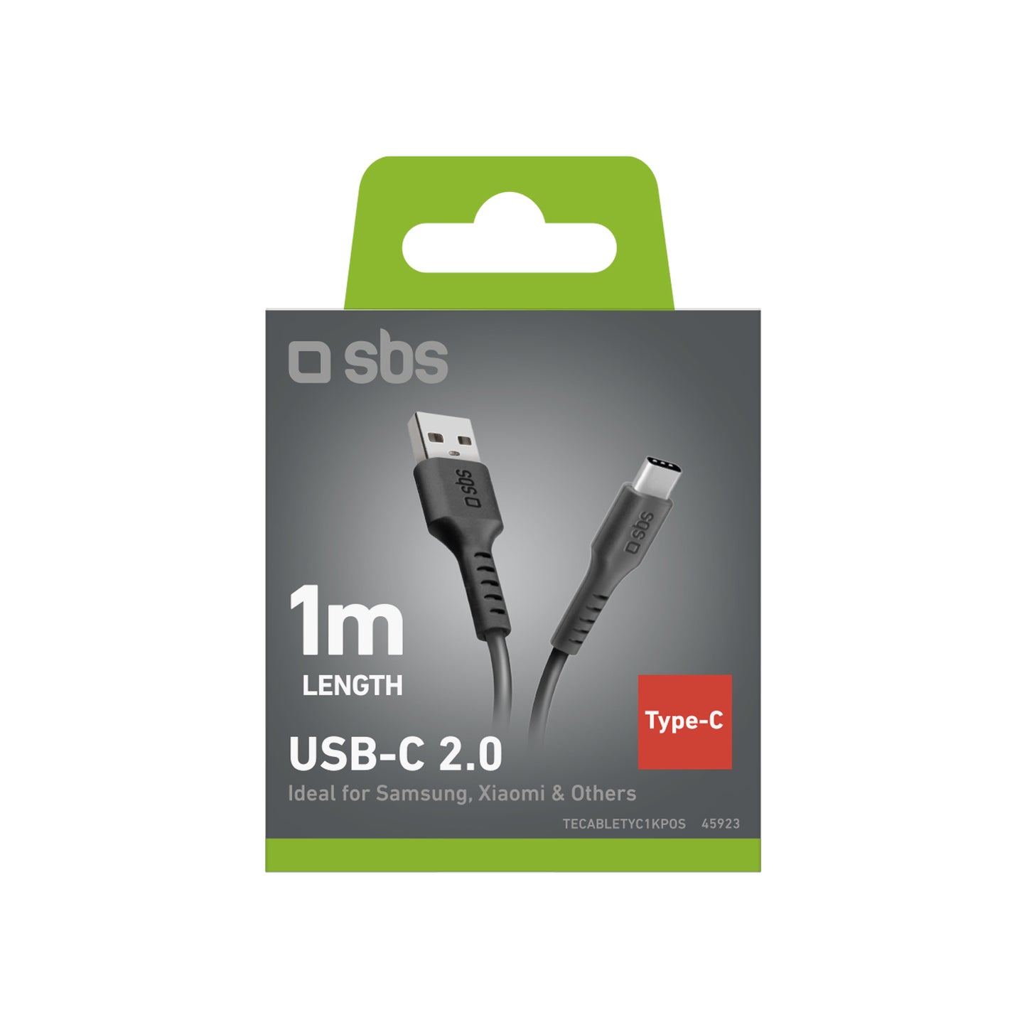 SBS USB-A - USB-C cable 1m - black – image 3