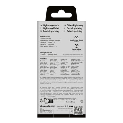 SBS MFi certified USB-C - iPhone Lightning cable 1m - white – image 9